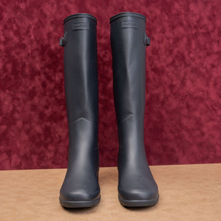 Hunter Women Original Refined Festival Ash Black Wellies Rain Rubber Boots 9US EUR40