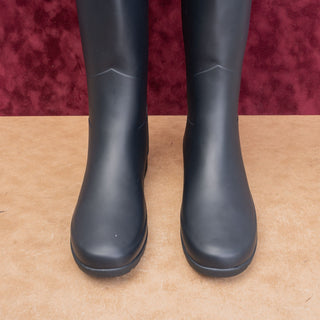 Hunter Women Original Refined Festival Ash Black Wellies Rain Rubber Boots 9US EUR40