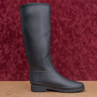 Hunter Women Original Refined Festival Ash Black Wellies Rain Rubber Boots 9US EUR40