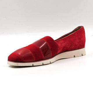 Donald J Pliner Women Red May Slip On Comfort Walking Faux Suede Sneakers Size 6