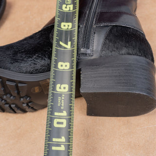 Lori Goldstein Women Wilda Black Faux Leather Harness Moto Ankle Boots sz 9.5