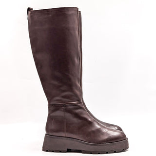 Vince Camuto Wmn Nettrio Brown Wide Calf Leather Festival Boots sz 7.5US EUR 38