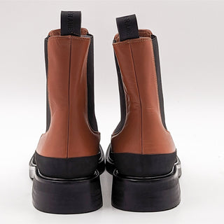 Frame Paris Women Le Holland Leather Rubber Brown Chelsea Boots 8US EUR 38.5