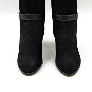 Jimmy Choo Wmn Taya 85 Black Suede Heeled Tall Boots size 10US EUR 40.5