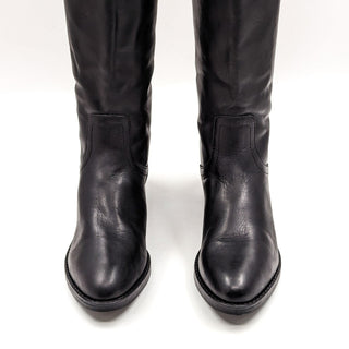 Steve Madden Women Journal Black Leather Riding Equestrian Boots size 8