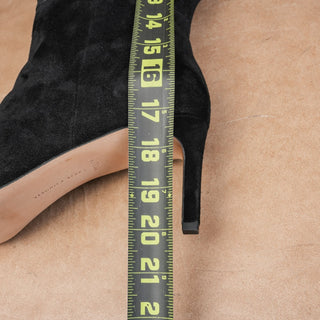 Veronica Beard Women Lisa Black Suede Wide Calf Dress Office Knee size 10