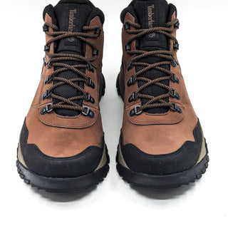 Timberland Men Lincoln Peak Mid Waterproof Hiking Brown Fabric Boots size 12