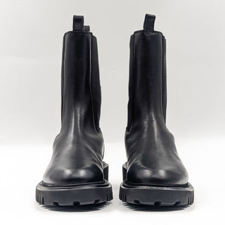 AllSaints Women Harlee Black Leather Platform Festival Chelsea Boots 7US EUR37