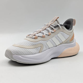 Adidas Women AlphaBounce Plus White Peach Running Athletic Sneakers size 8.5