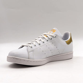 Adidas Men Gold Metallic White Stan Smith lace up Casual Sneakers size 11