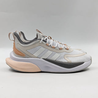 Adidas Women AlphaBounce Plus White Peach Running Athletic Sneakers size 8.5