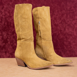 Golo Wmn West Western Cowboy Western Boho Brandy Suede Boots sz 10