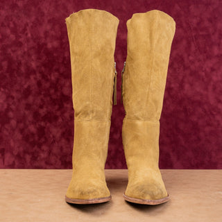 Golo Wmn West Western Cowboy Western Boho Brandy Suede Boots sz 10