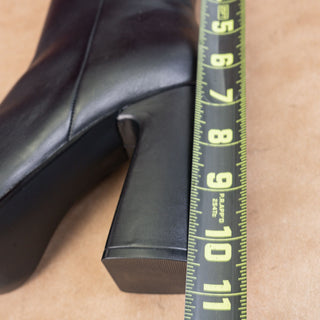 Steve Madden Women Cami Retro 90s Zip Black Leather Block Heel Ankle Boots sz 9.5