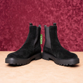Sam Edelman Women Laguna Black Comfortable Chelsea Suede Boots size 10.5