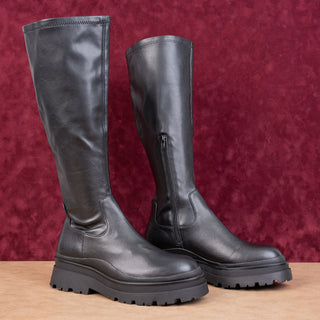 Aldo Women Luder Black Vegan Leather Festival Boho Party Platform Boots sz 10