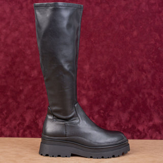 Aldo Women Luder Black Vegan Leather Festival Boho Party Platform Boots sz 10
