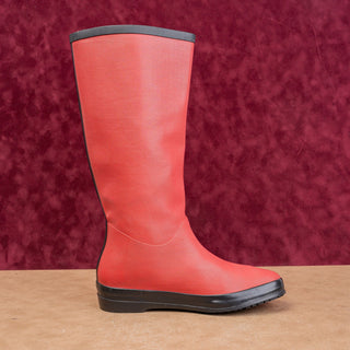 Cole Haan Women Vintage Y2K Wellies Festival Party Red Rubber Rain Boots sz 9