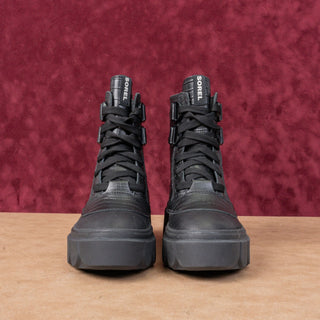 Sorel Women Caribou X Lace Black Leather Waterproof Platform Boots 6US EUR37