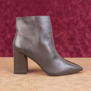 Vince Camuto Women Cammen Brown Leather Zip Fashion Pointy Toe Boots sz 10