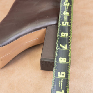 Vince Camuto Women Cammen Brown Leather Zip Fashion Pointy Toe Boots sz 10