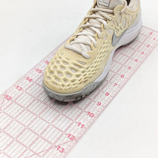 Nike Women Zoom Cage 3 Ivory Fabric Lace-up Tennis Sneakers size 8.5