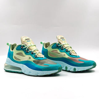 Nike Men Air max 270 React Hyper Jade Lime Blue Athletic Sneakers size 10