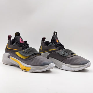 Nike Men Zoom Freak 3 Iron Grey Yellow DA0694 Athletic Basketball sneakers sz 13