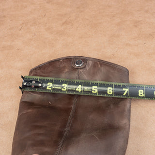 Frye Wmn Melissa Button Dark Brown Leather Equestrian Riding Knee Boots sz 8