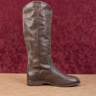 Frye Wmn Melissa Button Dark Brown Leather Equestrian Riding Knee Boots sz 8