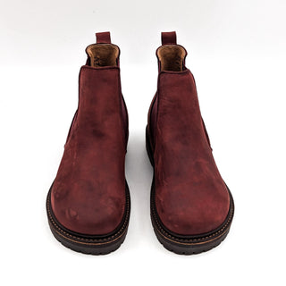 Birkenstock Unisex Stalon Burgundy Grain Leather Chelsea Boots size W9 M7 EUR 40