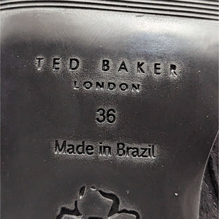 Ted Baker London Wmn Neomie Dressy Office Black Suede Block Heel Boots 6US EUR36