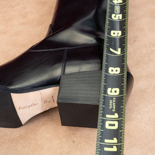 Aeyde Women Bill Black Leather Dress Office Ankle Fashion Boots sz 7US EUR38