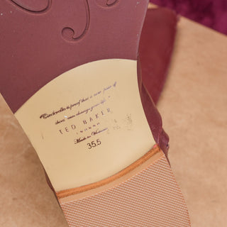 Ted Baker London Women Stud Red Brown Zip Equestrian Riding Boots 5.5US EUR 35.5