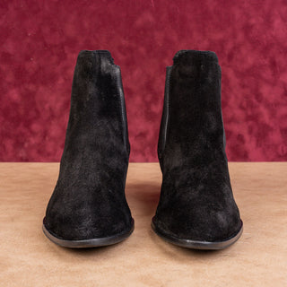 Thursday Boot Women Duchess Distressed Black Suede Western Chelsea Boots sz 9.5