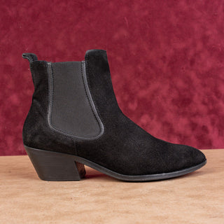 Thursday Boot Women Duchess Distressed Black Suede Western Chelsea Boots sz 9.5