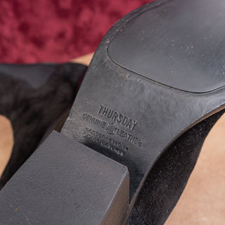 Thursday Boot Women Duchess Distressed Black Suede Western Chelsea Boots sz 9.5