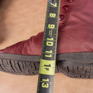 Miz Mooz Women Petrillo Victorian Zip Round Burgundy Leather Boots sz 8.5US EUR39