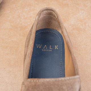 Walk London Men Fashion Beige Suede Dress Tassel Loafers Shoes sz 8