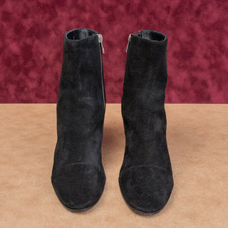Zadig & Voltaire Women Black Suede Zip Logo Fashion Night Party Boots 9US EUR39