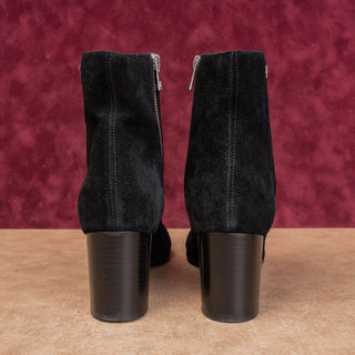 Zadig & Voltaire Women Black Suede Zip Logo Fashion Night Party Boots 9US EUR39
