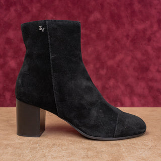 Zadig & Voltaire Women Black Suede Zip Logo Fashion Night Party Boots 9US EUR39