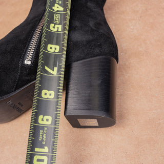 Zadig & Voltaire Women Black Suede Zip Logo Fashion Night Party Boots 9US EUR39