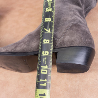 Via Spiga Women Grey Suede Vintage Retro 90s Western Boho Ankle Boots 9US EUR40