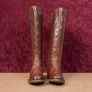 Sofft Women Sharnell II Brown Leather Back Lace-up Rust Riding Knee Boots 9.5