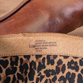 Sofft Women Sharnell II Brown Leather Back Lace-up Rust Riding Knee Boots 9.5