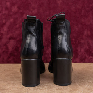 Ecco Women Shape Sculped Black Leather Ankle Chelsea Boots sz 8.5US EUR39