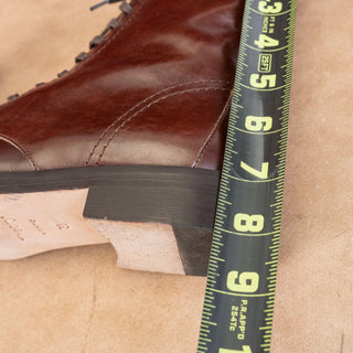 Theory Women Laced Brown Leather Lace-up Zip Ankle Boots sz 8US EUR38