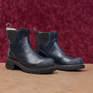 Ilse Jacobson Women Rub 47 Navy Blue Short Rain Wellies Rubber Boots 9US EUR39