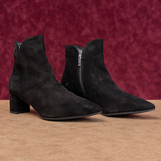 Aquatalia Women Kaylani Black Suede Fashion Dress Cutout Ankle Boot sz 12